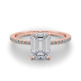 2.00ct Round-cut Petite Micropavé Hidden Halo Diamond Engagement Ring Setting (0.25ctw) In 14k Gold - simonbjewels.co