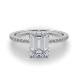 2.00ct Round-cut Petite Micropavé Hidden Halo Diamond Engagement Ring Setting (0.25ctw) In 14k Gold - simonbjewels.co