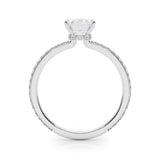 2.00ct Round-cut Petite Micropavé Hidden Halo Diamond Engagement Ring Setting (0.25ctw) In 14k Gold - simonbjewels.co