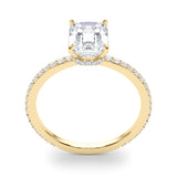 2.00ct Round-cut Petite Micropavé Hidden Halo Diamond Engagement Ring Setting (0.25ctw) In 14k Gold - simonbjewels.co