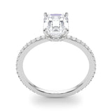 2.00ct Round-cut Petite Micropavé Hidden Halo Diamond Engagement Ring Setting (0.25ctw) In 14k Gold - simonbjewels.co