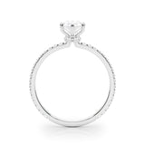 1.25ct Pear Shape Petite Micropavé Hidden Halo Diamond Engagement Ring Setting (0.25ctw) In 14k White Gold - simonbjewels.co