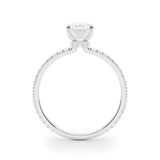 1 CT TW Oval cut Diamond Hidden Halo Engagement Ring Setting (1/3 CT TW ct tw) In 14k White Gold - simonbjewels.co