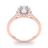 1.25ct Oval Cut Halo Enchanted Diamond Engagement Ring Setting (0.50ctw) In 14k Gold - simonbjewels.co