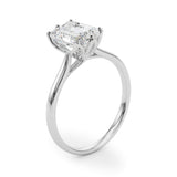 2.71 carat Emerald cut Solitaire Trellis Diamond Engagement Ring Setting In 14k Gold - simonbjewels.co