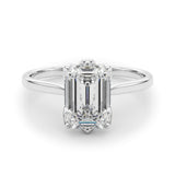 2.71 carat Emerald cut Solitaire Trellis Diamond Engagement Ring Setting In 14k Gold - simonbjewels.co