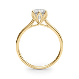 2.71 carat Emerald cut Solitaire Trellis Diamond Engagement Ring Setting In 14k Gold - simonbjewels.co