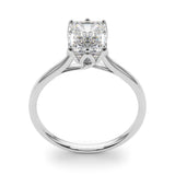 2.71 carat Emerald cut Solitaire Trellis Diamond Engagement Ring Setting In 14k Gold - simonbjewels.co