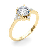 1 1/8 ct tw Round cut Diamond Engagement Ring Setting (1/8 ct tw) In 18k White Gold - simonbjewels.co