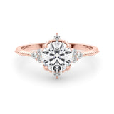 1 1/8 ct tw Round cut Diamond Engagement Ring Setting (1/8 ct tw) In 18k White Gold - simonbjewels.co