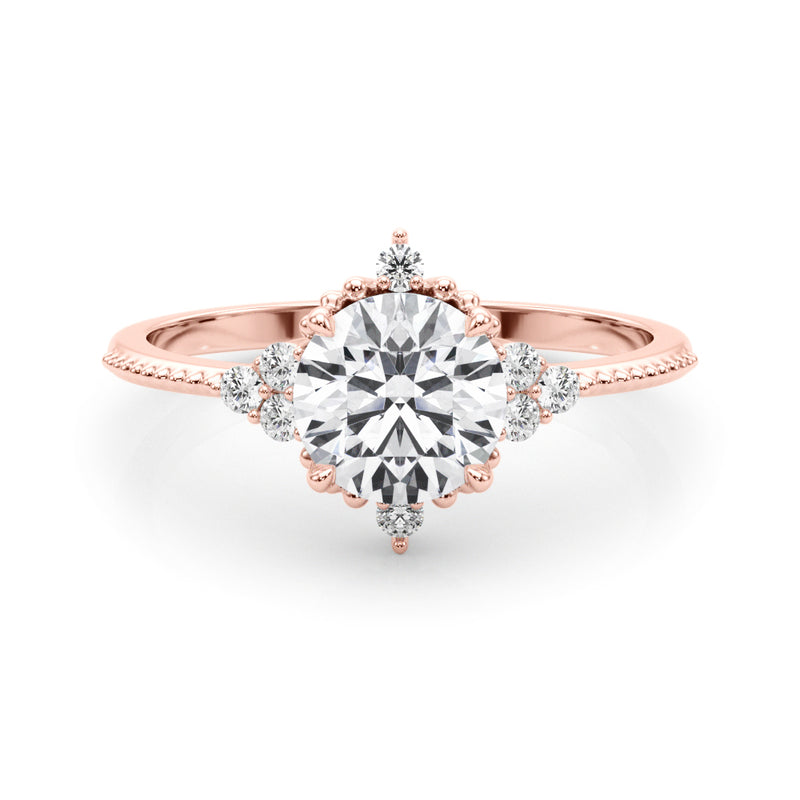 1 1/8 ct tw Round cut Diamond Engagement Ring Setting (1/8 ct tw) In 18k White Gold - simonbjewels.co