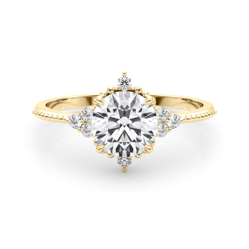 1 1/8 ct tw Round cut Diamond Engagement Ring Setting (1/8 ct tw) In 18k White Gold - simonbjewels.co