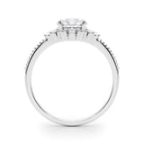 1 1/8 ct tw Round cut Diamond Engagement Ring Setting (1/8 ct tw) In 18k White Gold - simonbjewels.co