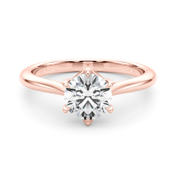 1.55ct Round cut 5-Prong Solitaire Trellis Diamond Engagement Ring Setting In 14k Gold - simonbjewels.co