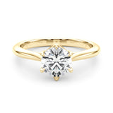 1.55ct Round cut 5-Prong Solitaire Trellis Diamond Engagement Ring Setting In 14k Gold - simonbjewels.co