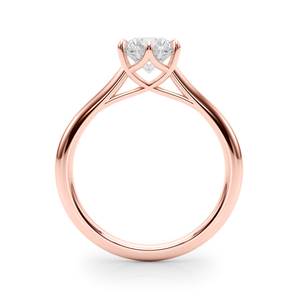 1.55ct Round cut 5-Prong Solitaire Trellis Diamond Engagement Ring Setting In 14k Gold - simonbjewels.co