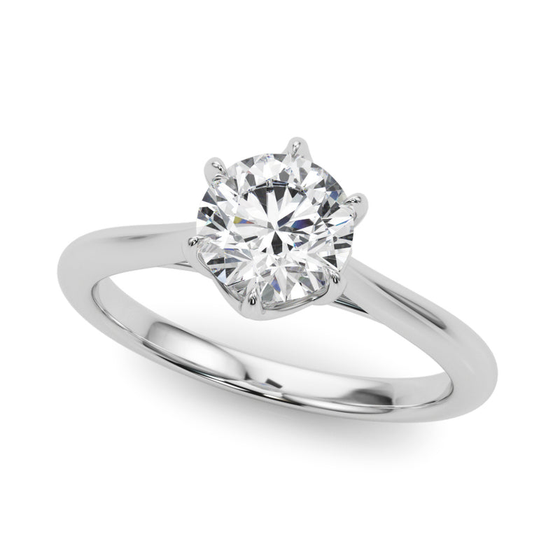 1.55ct Round cut 5-Prong Solitaire Trellis Diamond Engagement Ring Setting In 14k Gold - simonbjewels.co