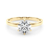 1.75ct Round cut 6-Prong Solitaire Trellis Diamond Engagement Ring Setting In 14k Gold - simonbjewels.co