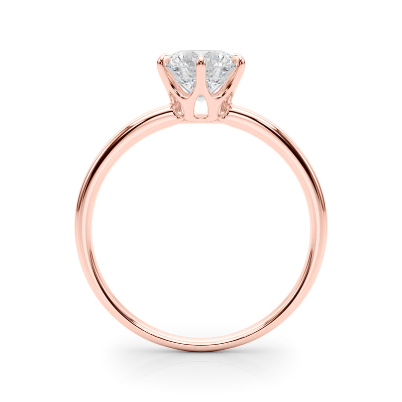 1.75ct Round cut 6-Prong Solitaire Trellis Diamond Engagement Ring Setting In 14k Gold - simonbjewels.co