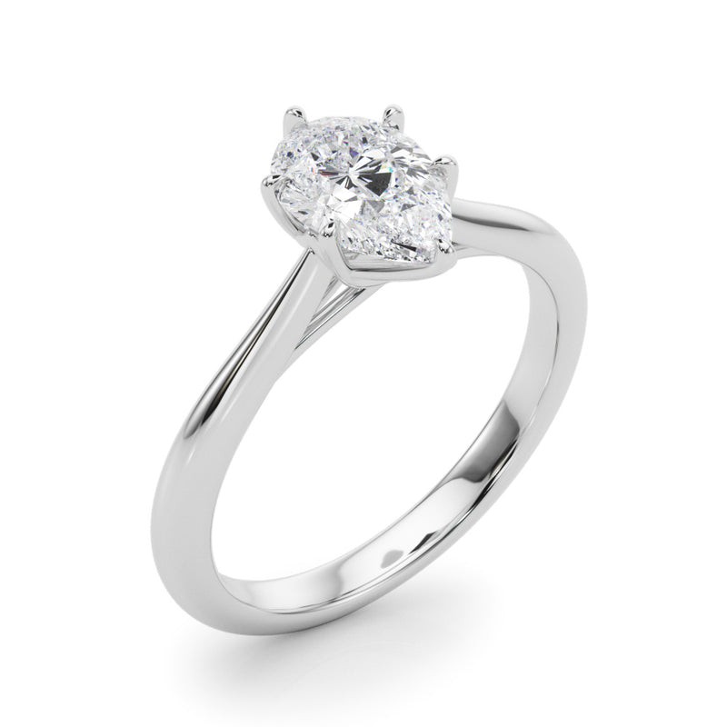 1.00ct Round cut 6-Prong Solitaire Trellis Diamond Engagement Ring Setting In 14k Gold - simonbjewels.co