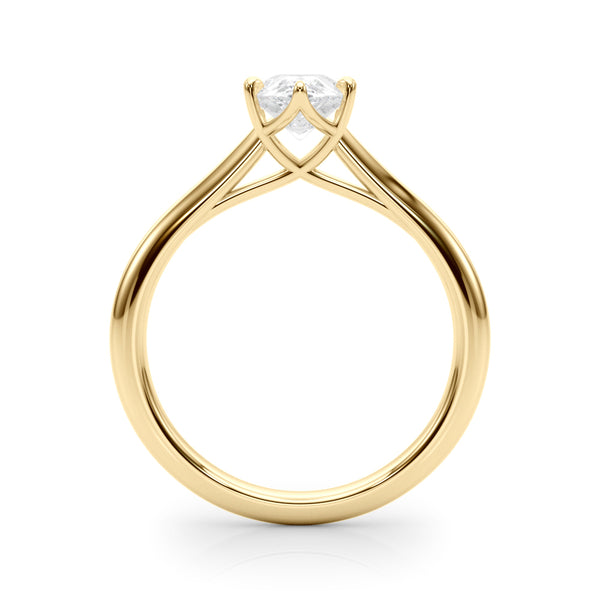 1.00ct Round cut 6-Prong Solitaire Trellis Diamond Engagement Ring Setting In 14k Gold - simonbjewels.co