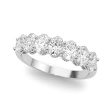 2.00 Carat 7 Stone Oval-shaped Diamond Wedding Band Anniversary Ring Set In 14k White Gold - simonbjewels.co