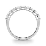 1.50 Carat 9 Stone Oval-cut Diamond Wedding Band Anniversary Ring Set In 14k White Gold - simonbjewels.co