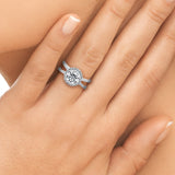 1.25ct Round Cut Infinity Halo Diamond Engagement Ring Setting (0.51ctw) In 14k Gold - simonbjewels.co
