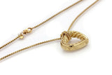 David Yurman 18K Yellow Gold Cable Heart Pendant Box Chain Necklace 16" - simonbjewels.co