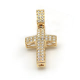 1 Carat F-VS Natural Round Diamond Cross Pendant Solid 14k Gold - simonbjewels.co