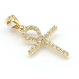 1 Carat F-VS Natural Round Diamond Cross Pendant Solid 14k Gold - simonbjewels.co