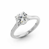 1CT. GIA Certified Solitaire Round Diamond Engagement Ring in 14K White Gold - simonbjewels.co