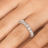 2.25 Carat Diamond Eternity Wedding Band Anniversary Ring 14k White Gold - simonbjewels.co