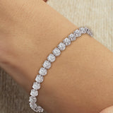 5.50 ctw Round Brilliant Diamond Eternity Tennis Bracelet in 14k White Gold - simonbjewels.co