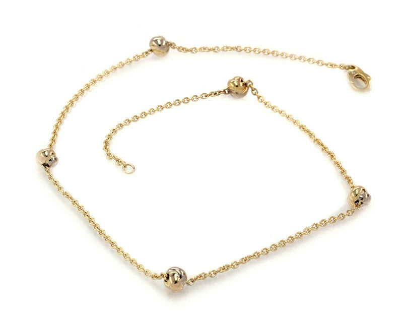 Cartier 18k Gold Love Knot Station Chain Link Necklace 16'' - Rare! - simonbjewels.co