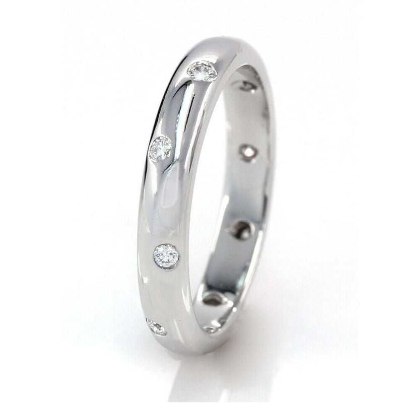 TIFFANY & Co. Platinum 4mm Etoile Diamond Band Ring SZ 10.5 $4,000 - simonbjewels.co