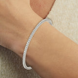 2.75 ct Round Diamond Traditional Bangle Bracelet 18K White Gold - simonbjewels.co