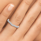 0.35 Carat F-VS Curve Matching Diamond Wedding Band Ring set in 14k Gold - simonbjewels.co