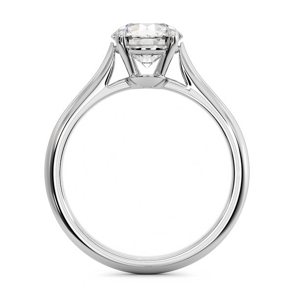 1.75ct Round cut 4-Prong Wire Band Solitaire Diamond Engagement Ring Setting In 14k Gold - simonbjewels.co