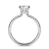 2.00ct Round Cut Hidden Halo Diamond Engagement Ring Setting (0.30ctw) In 14k Gold - simonbjewels.co