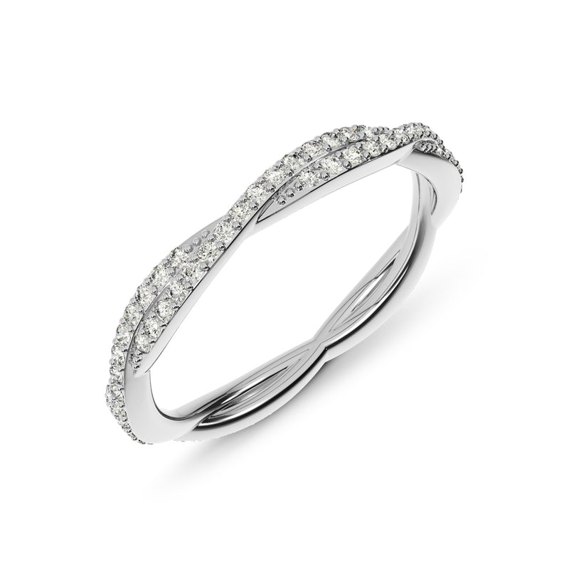 0.44 Carat Infinity Twist Micropavé Diamond Eternity Band Wedding Anniversary Ring 14k - simonbjewels.co