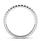 0.40 Ctw Round Diamond Micro-Pave Thin Eternity Ring Wedding Band set in  14k Gold - simonbjewels.co