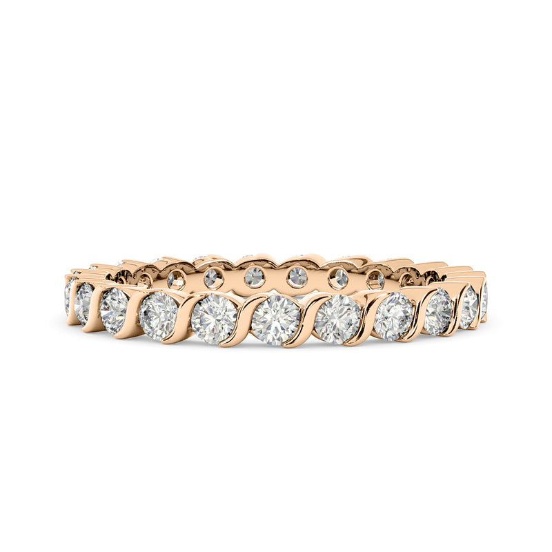 1.00 Carat Round Diamond Eternity Wedding Band Anniversary Ring set in 14k Gold - simonbjewels.co