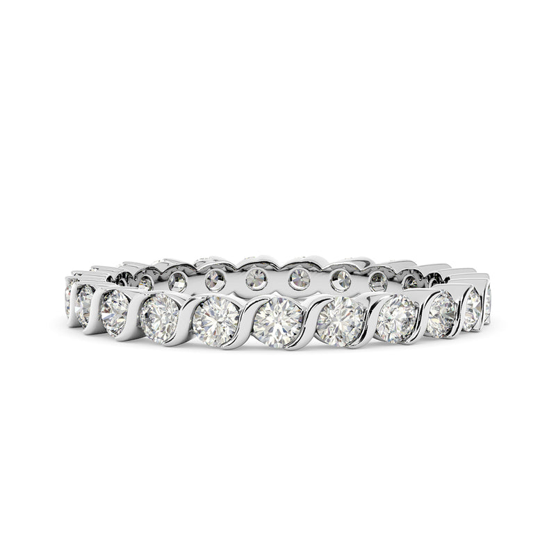 1.00 Carat Round Diamond Eternity Wedding Band Anniversary Ring 14k Gold