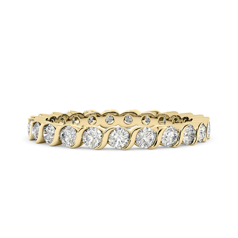 1.00 Carat Round Diamond Eternity Wedding Band Anniversary Ring set in 14k Gold - simonbjewels.co