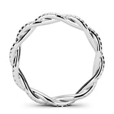 0.45 Carat F-VS Infinity Twist Micropavé all-around Diamond Wedding Anniversary Band Ring 18k - simonbjewels.co