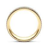 1.35 Carat F-VS Micro Pave Diamond Wedding Band Anniversary Ring set in 14k Gold - simonbjewels.co