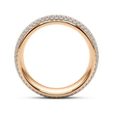 1.38 Carat F-VS Micro Pave Diamond Wedding Band Anniversary Ring set in 14k Gold - simonbjewels.co