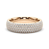 1.38 Carat F-VS Micro Pave Diamond Wedding Band Anniversary Ring set in 14k Gold - simonbjewels.co