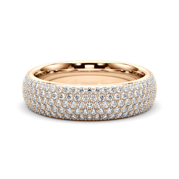1.38 Carat F-VS Micro Pave Diamond Wedding Band Anniversary Ring set in 14k Gold - simonbjewels.co